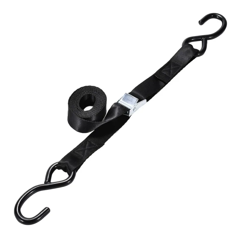 XLCBS001 - 1" White Zinc Cam Buckle Strap with S-Hook - 550 lbs. BS - product image 1