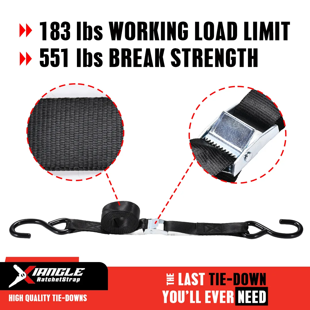 XLCBS001 - 1" White Zinc Cam Buckle Strap with S-Hook - 550 lbs. BS - product image 3